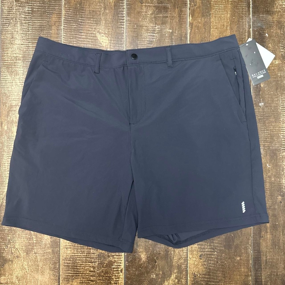 Balance Collection Men's Black Golf Shorts with Zippered Pocket